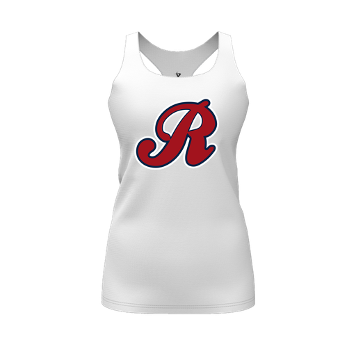 [CUS-DFW-RCBK-PER-WHT-FYS-LOGO2] Racerback Tank Top (Female Youth S, White, Logo 2)