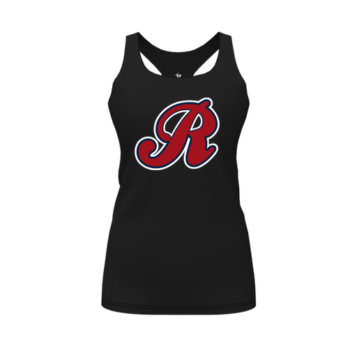 [FT0TRBBK-FYS-LOGO2] Decker Racerback Tank Top (Female Youth S, Black, Logo 2)