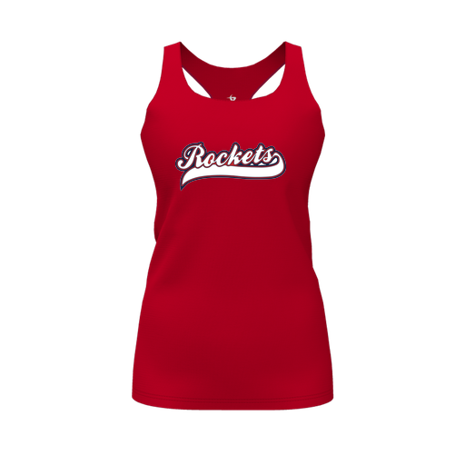 [CUS-DFW-RCBK-PER-RED-FYS-LOGO1] Racerback Tank Top (Female Youth S, Red, Logo 1)