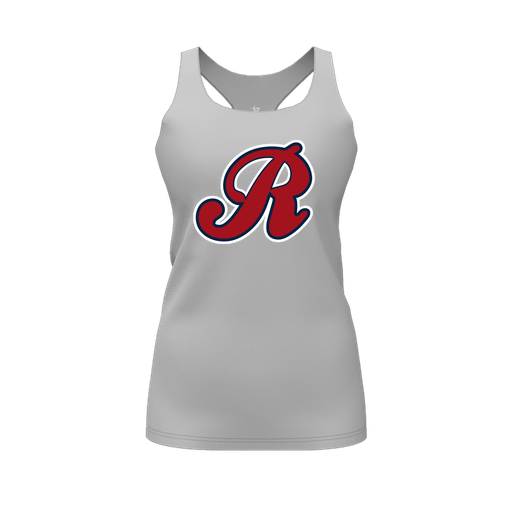 [FT0TRBGY-FYS-LOGO2] Decker Racerback Tank Top (Female Youth S, Gray, Logo 2)