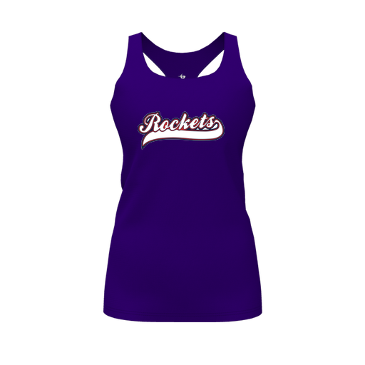 [CUS-DFW-RCBK-PER-PUR-FYS-LOGO1] Racerback Tank Top (Female Youth S, Purple, Logo 1)