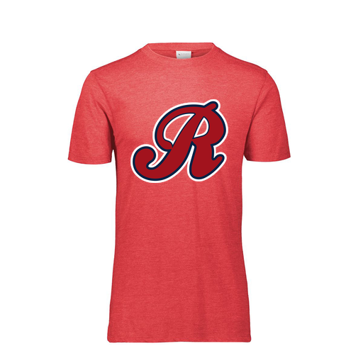 [FTSCUBRD-YS-LOGO2] Decker Youth Tri-Blend T-Shirt - Short Sleeve (Youth S, Red, Logo 2)