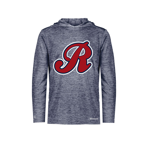 [FOLHCGNV-AS-LOGO2] Decker Men's Charge Hoodie (Adult S, Navy, Logo 2)