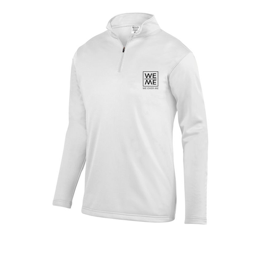 [FOLQFFWH-AS-LOGO3] Decker Men's FlexFleece 1/4 Zip (Adult S, White, Logo 3)