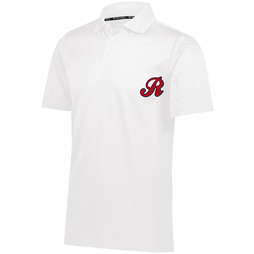 [222568.005.S-LOGO2] Men's Prism Polo (Adult S, White, Logo 2)