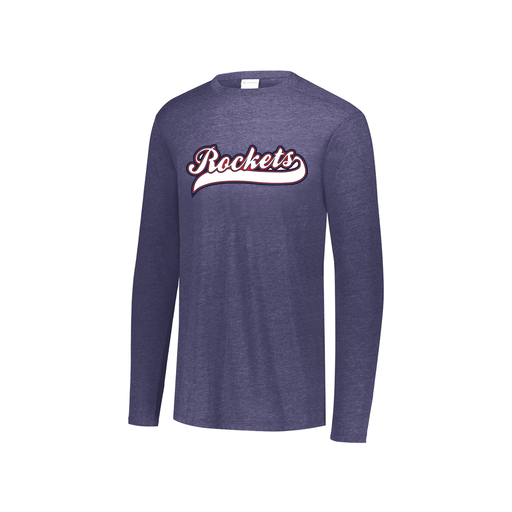 [FTLCUBNV-YS-LOGO1] Decker Youth Tri-Blend T-Shirt - Long Sleeve (Youth S, Navy, Logo 1)
