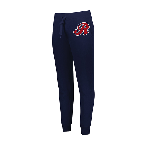 [229748.065.XS-LOGO2] Ladies 60/40 Fleece Jogger (Female Adult XS, Navy, Logo 2)